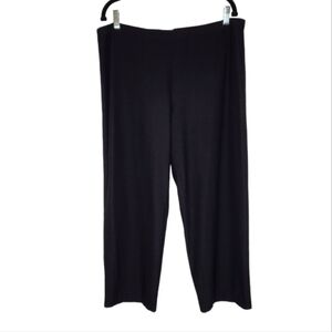 Eileen Fisher Black Crepe Pull On Pants Size XL